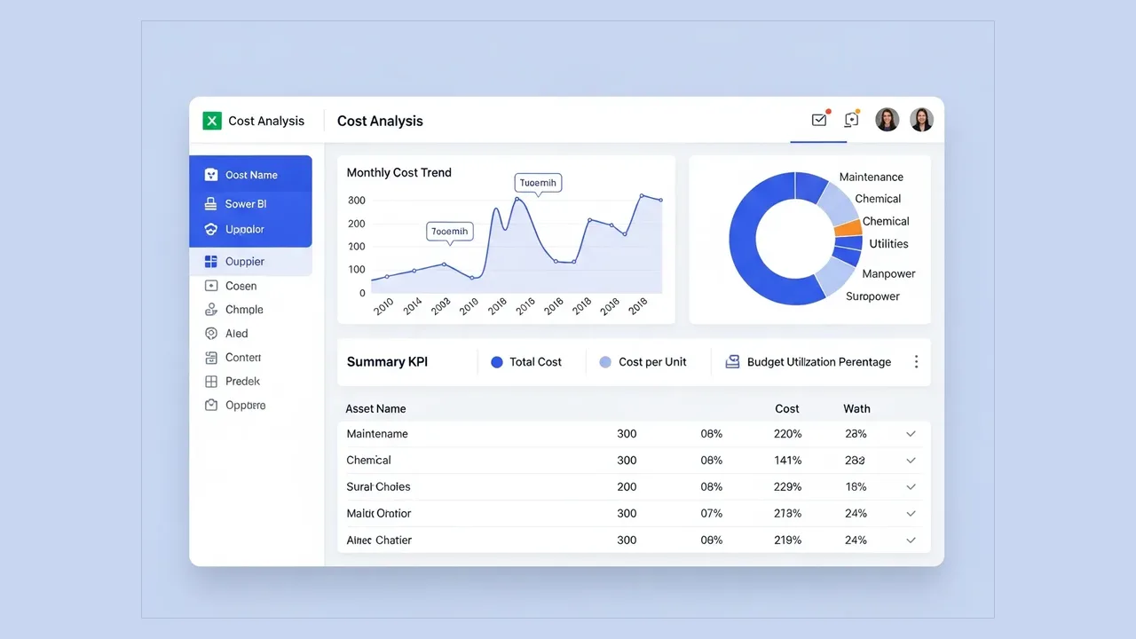 Cost Analysis & Reporting System — Comprehensive system for tracking and analyzing operational costs across multiple assets