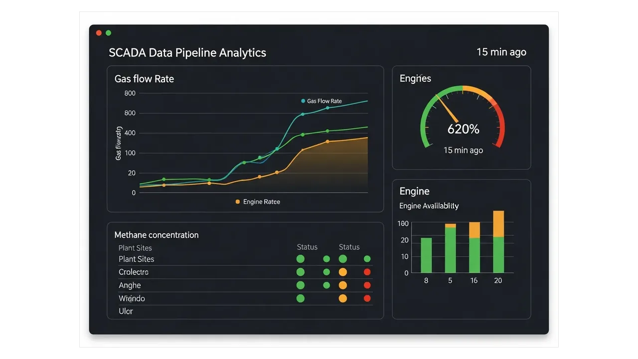 SCADA Data Pipeline — Python scripts pull SCADA data every 15 minutes, clean it, and push to MySQL